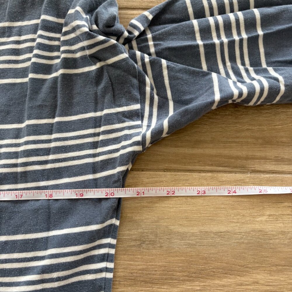 Patagonia Shallow Seas 3/4 Sleeve Top Women's M Lightning Stripe Dolomite Blue - Picture 10 of 10